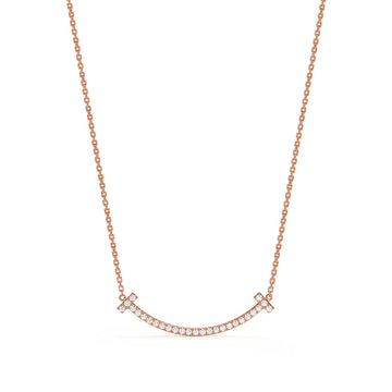 Roostick T Medium Diamond Pendant Necklace