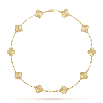18K Vintage Alhambra 10 Motifs Necklace