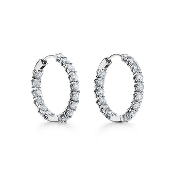 Roostick Hoop Diamonds Earrings