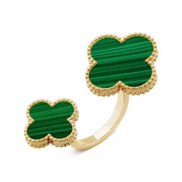 18K Magic Alhambra Malachite Ring
