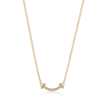 Roostick T Small Diamond Pendant Necklace