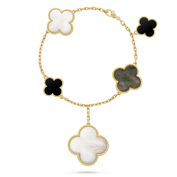 18K Magic Alhambra Five Motifs Bracelet