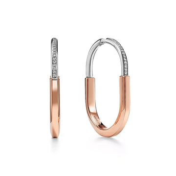 Roostick T Lock Diamond Earrings