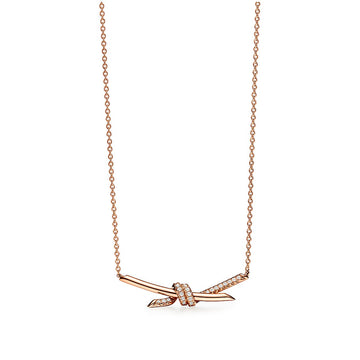 Roostick Knot Pendant Diamond Necklace