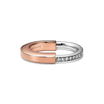 Roostick Lock Diamond Rose Gold Ring