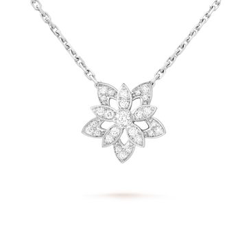 18K Lotus Openwork Pendant Necklace