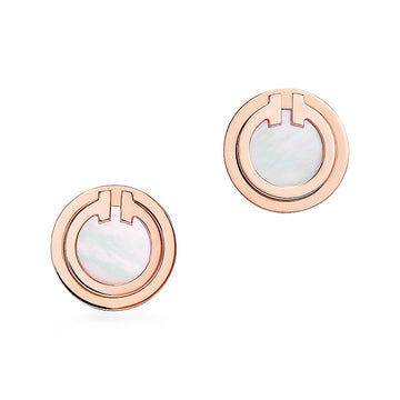 Roostick Mother Of Pearl Circle Earrings