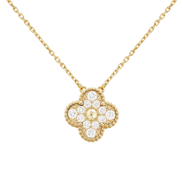 18K Sweet Alhambra Diamond Necklace