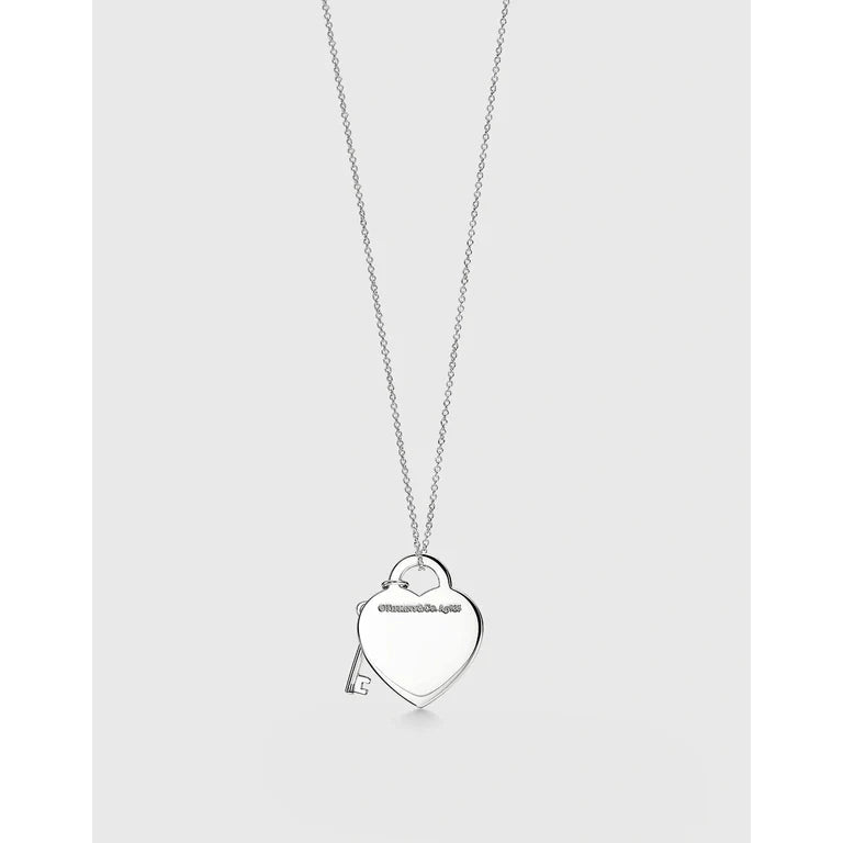 Roostick 18K Return to T Heart & Key Necklace