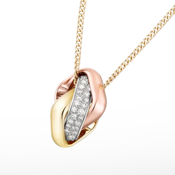Roostick Trinity Cushion Diamond Necklace