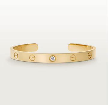 Roostick Open Cuff 1 Diamond Love Bracelet