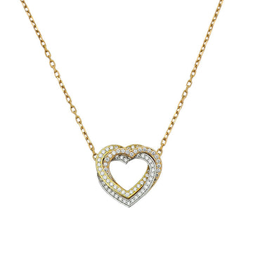Roostick Trinity Heart Full Diamond Necklace