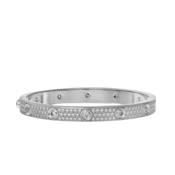 Roostick Diamond-paved 10 Big Diamonds Love Bracelet