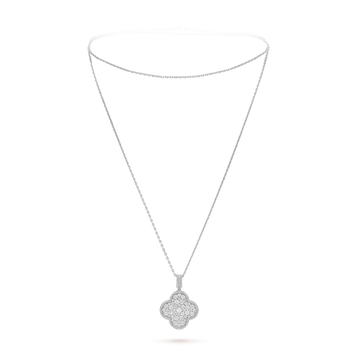 18K Magic Alhambra One Motifs Diamonds Necklace