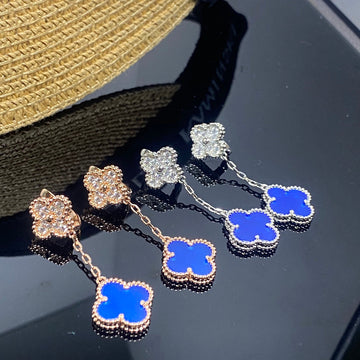 Roostick Magic Alhambra Agate Earclips Earrings