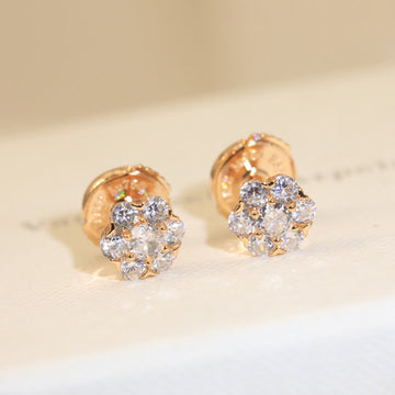 Roostick Flower Crystal Earrings
