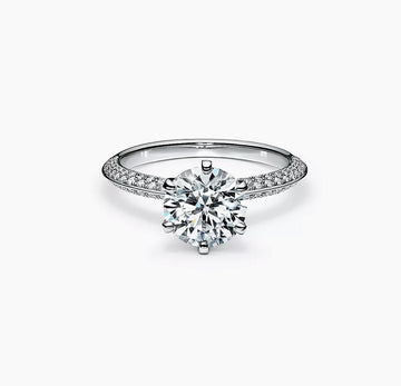 Roostick 18K T Pavé T Setting Engagement Ring