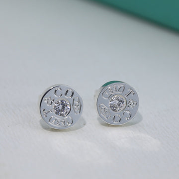 Roostick 1837 Diamond Stud Circle Earrings
