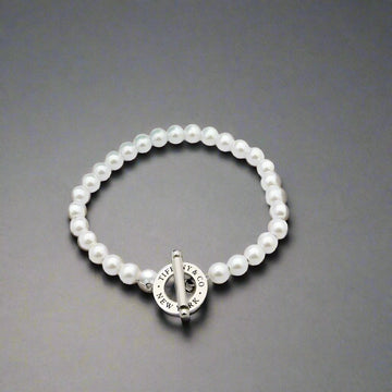 Roostick Tag Beads Toggle Clasp Bracelet