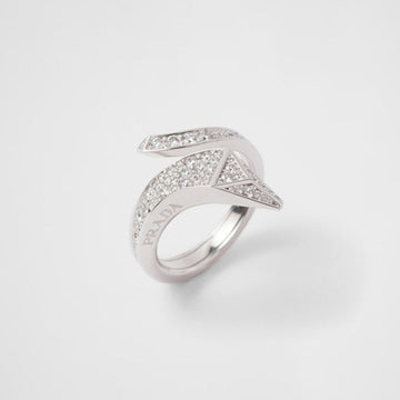 Roostick White Gold Eternal Snake Ring