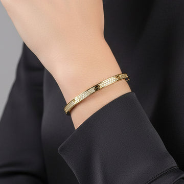 Love Diamond Paved Bracelet