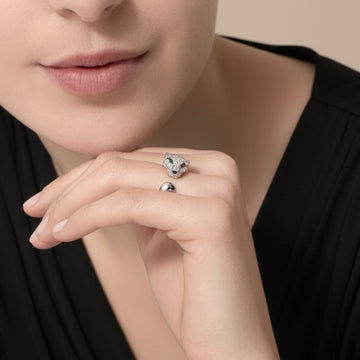 Panthère De Diamond Ring In 18K