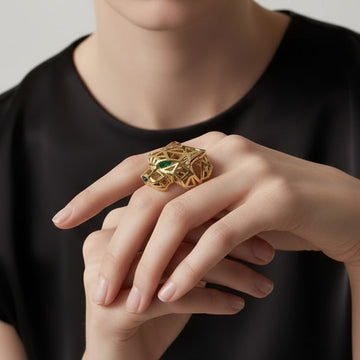 Panthère De Ring in 18K Gold Vermeil