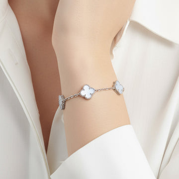 Vintage Alhambra Five Motifs Chalcedony Clover Bracelet