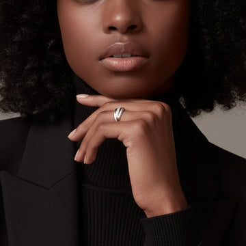 White Gold Ceramic Ring