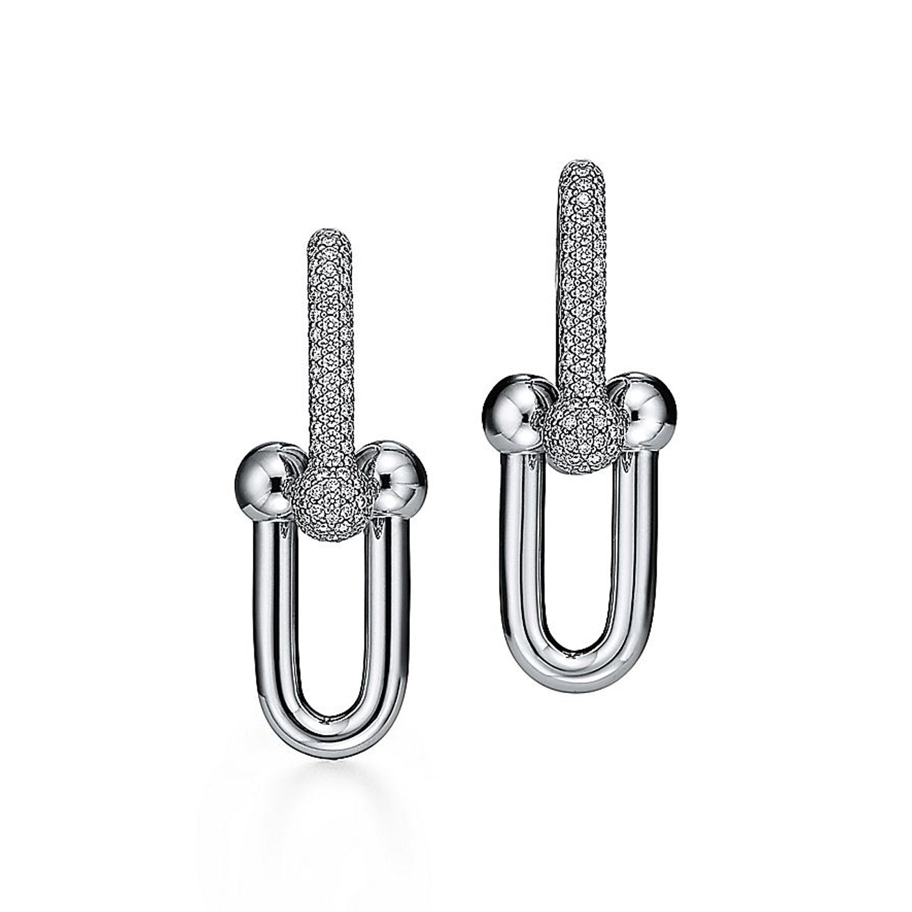 Roostick HardWear Large Link Pave Diamonds Earrings