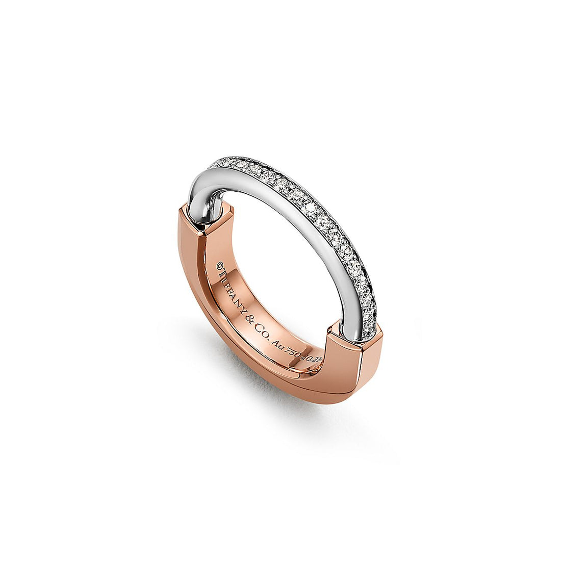 Roostick Lock Diamond Rose Gold Ring