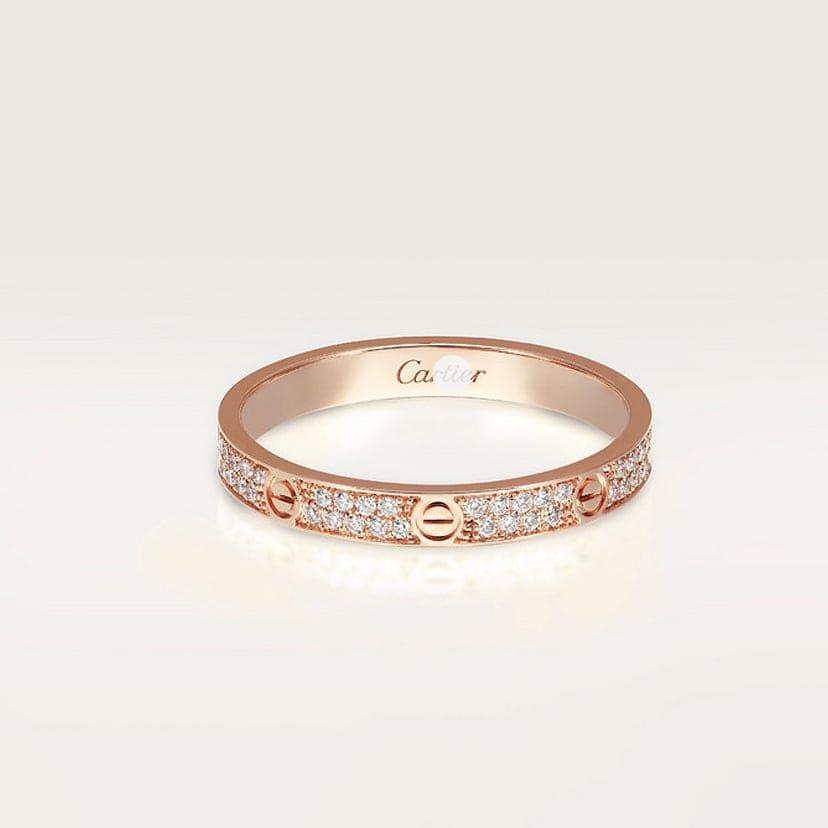 Roostick Steel Love Diamond-Paved 3mm Ring