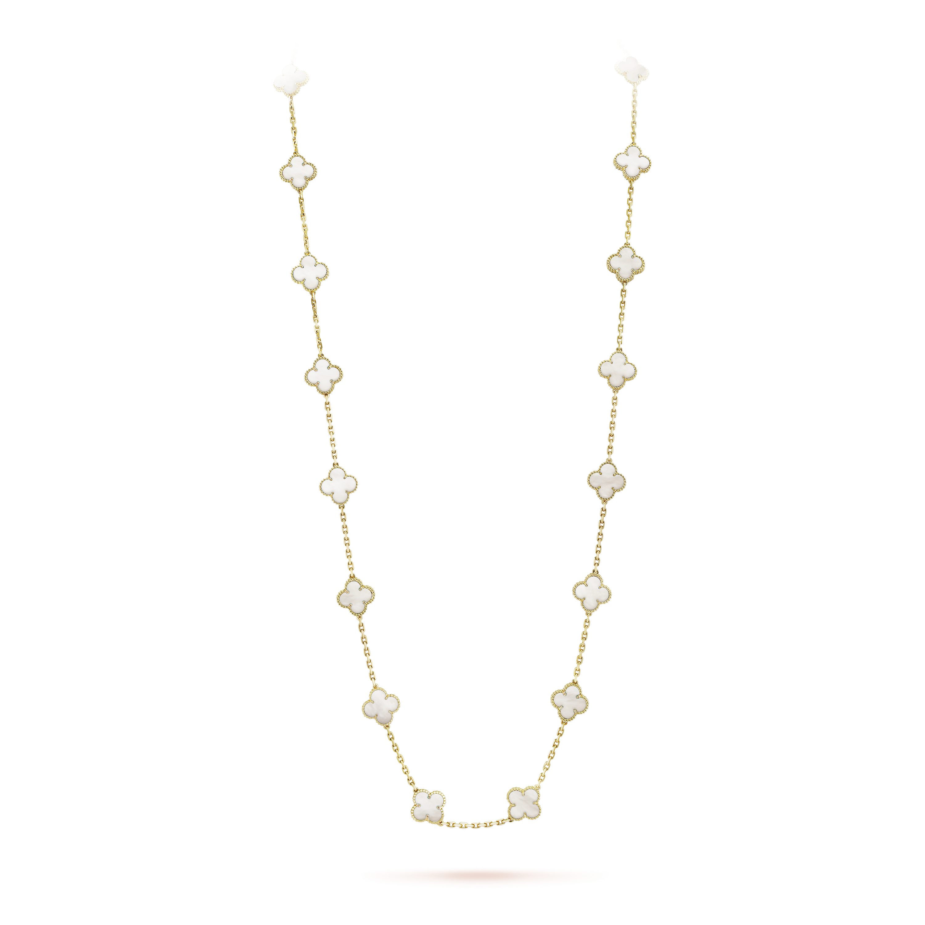 Roostick Pearl Vintage Alhambra 20 Motifs Long Necklace