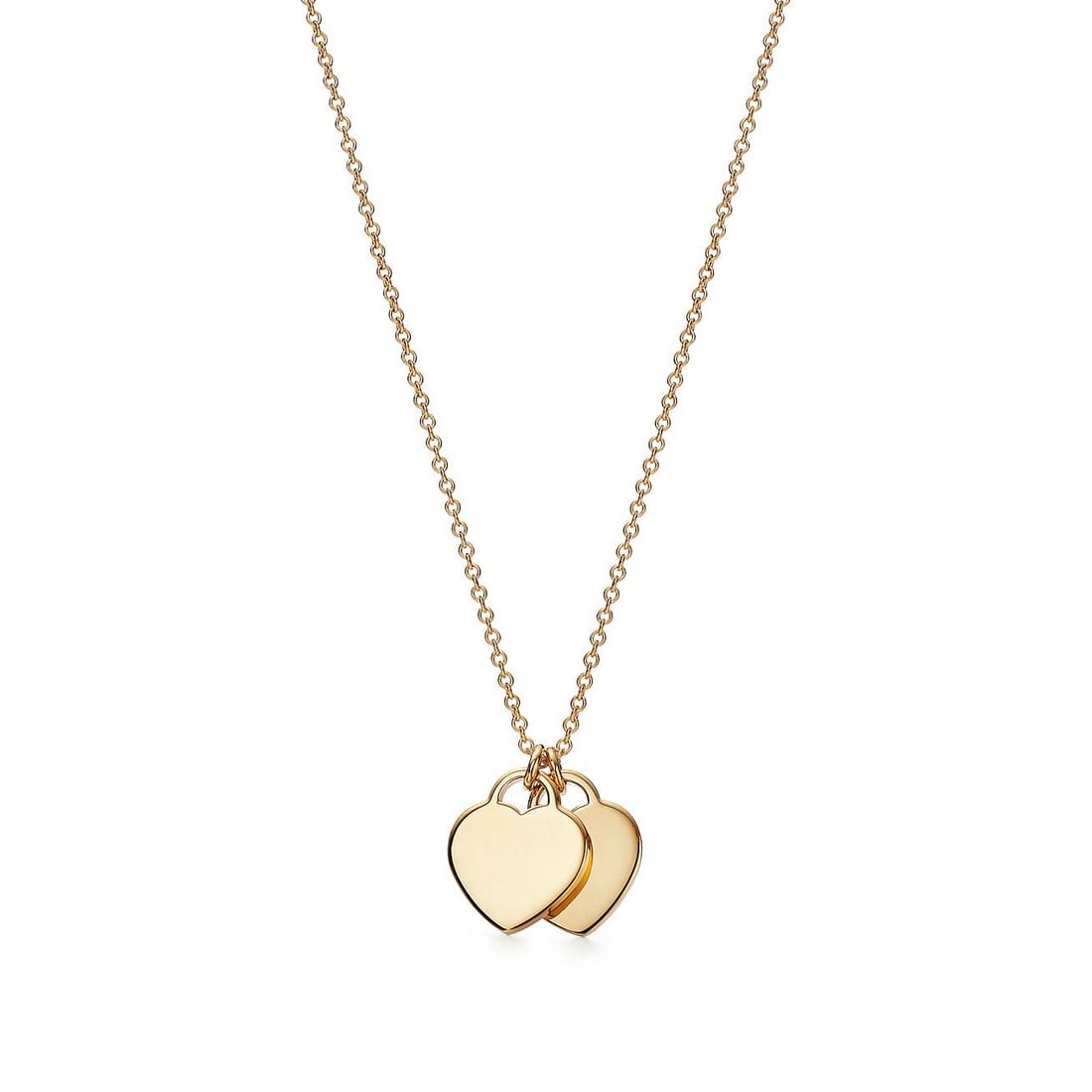 Roostick 18K Return to T Mini Double Heart Necklace