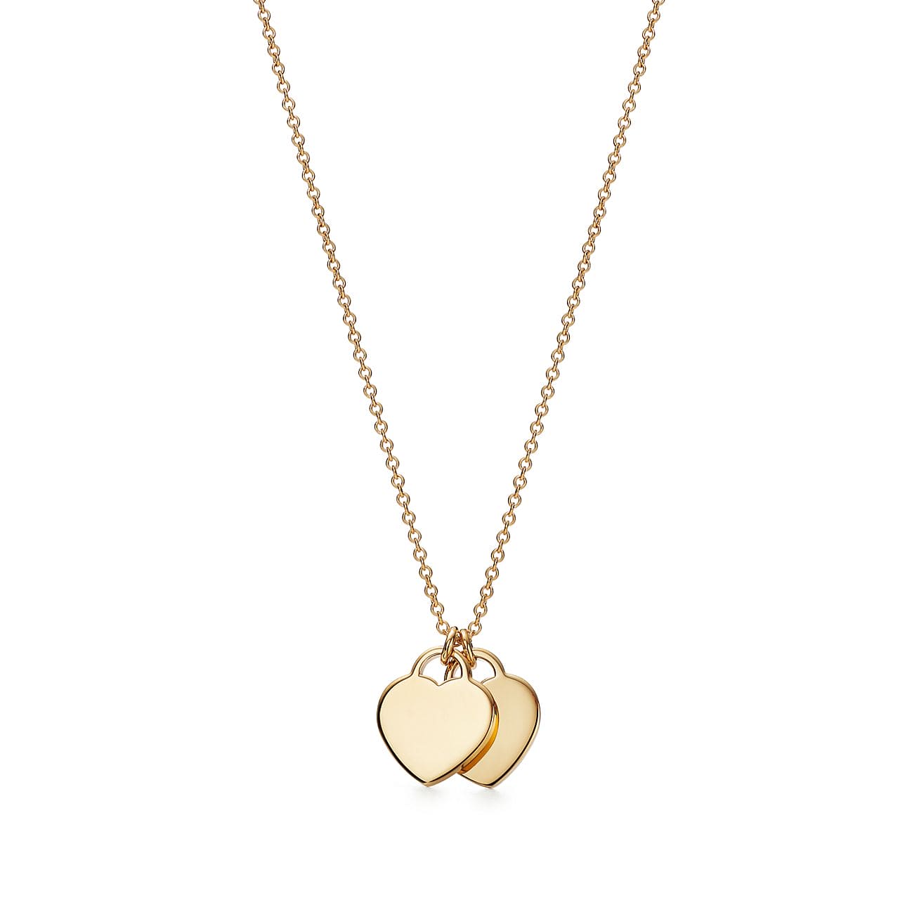 Roostick 18K Return to T Mini Double Heart Necklace