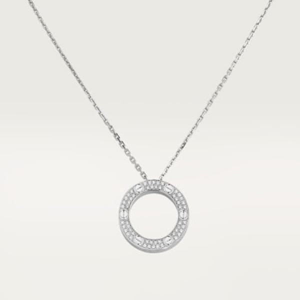 Roostick Love Diamond-Paved Love Necklace