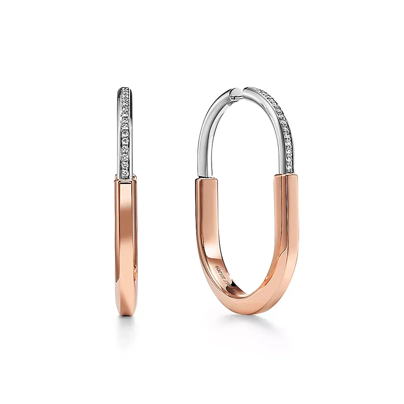 Roostick T Lock Diamond Earrings