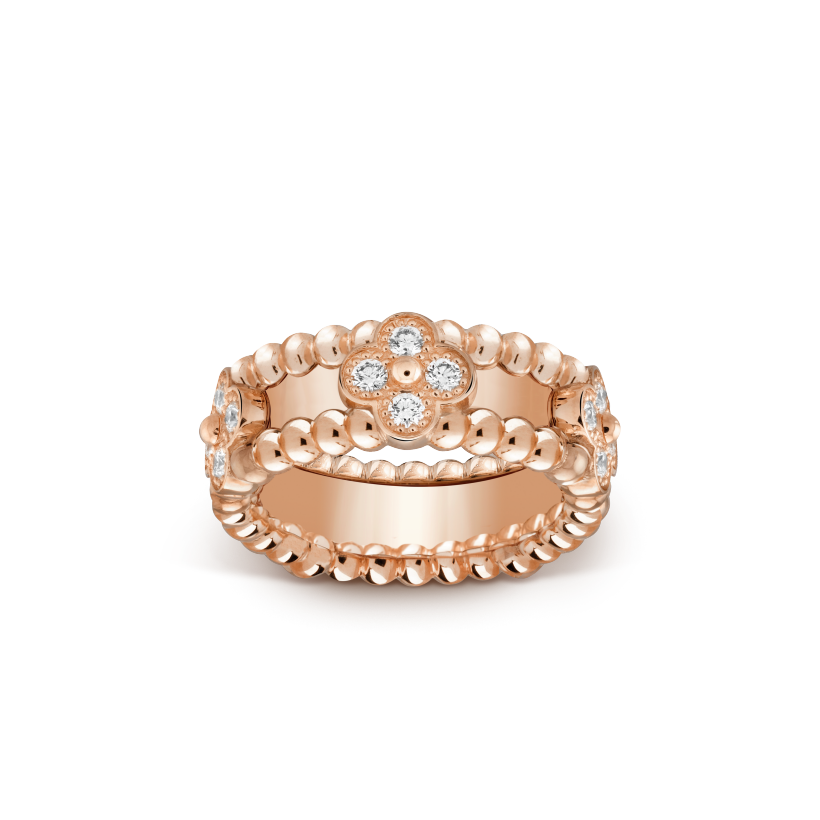 Roostick Wide Clovers Perlée Ring