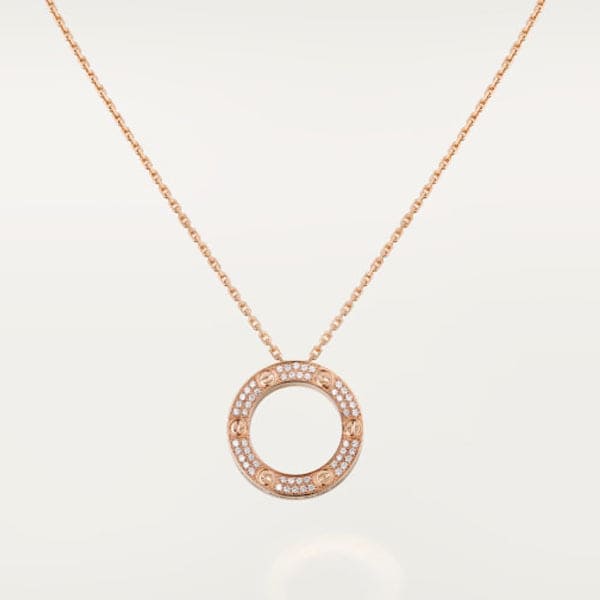 Roostick Love Diamond-Paved Love Necklace