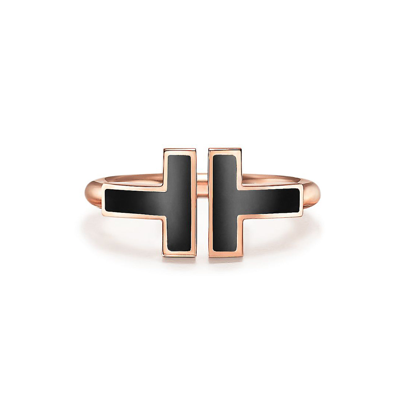 Roostick T Black Onyx Wire Ring