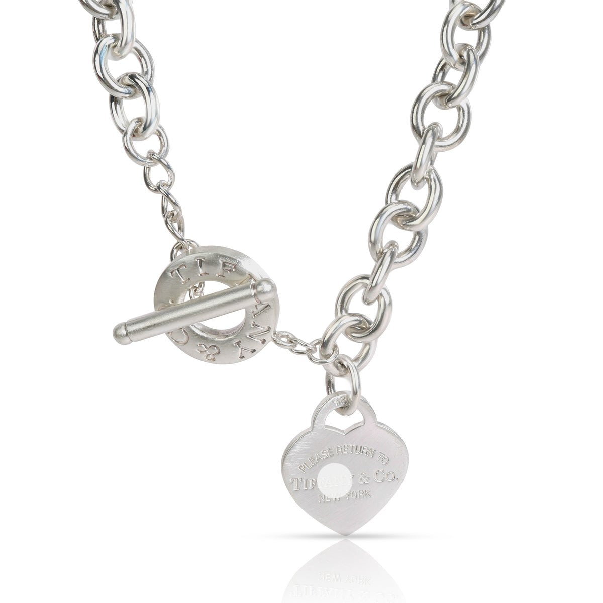 Roostick Heart Tag Toggle Necklace