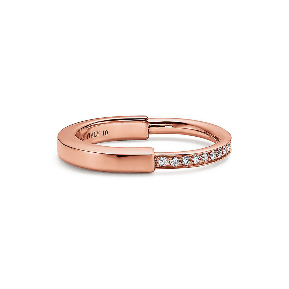 Roostick Lock Diamonds Yellow Gold Ring