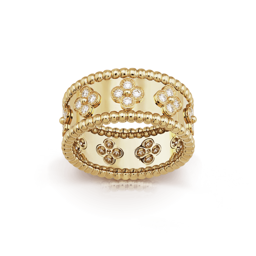 Roostick Perlée Clovers Ring