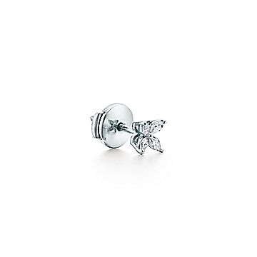 Roostick Platinum And Diamond Victoria Stud Earrings