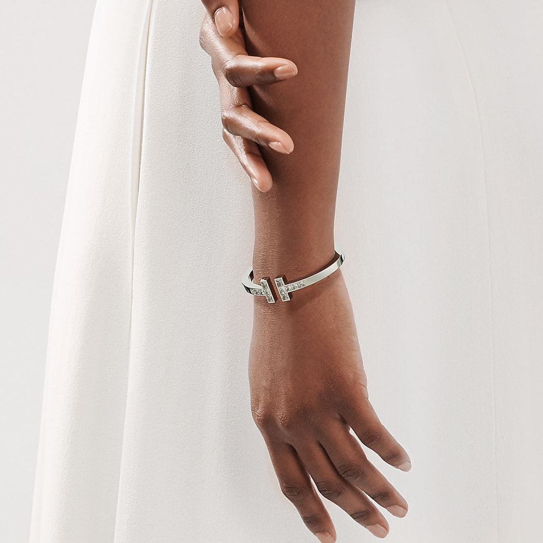 Roostick T Diamond Open Square Bracelet