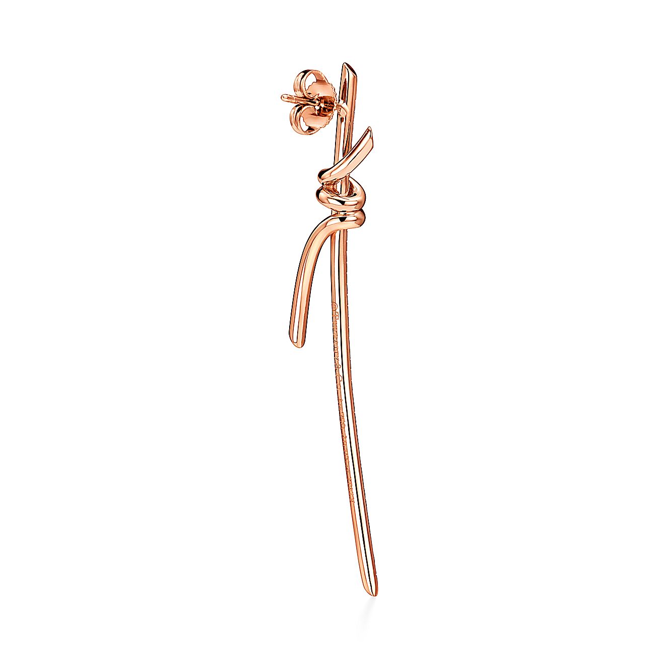 Roostick Knot Drop Diamonds Earrings