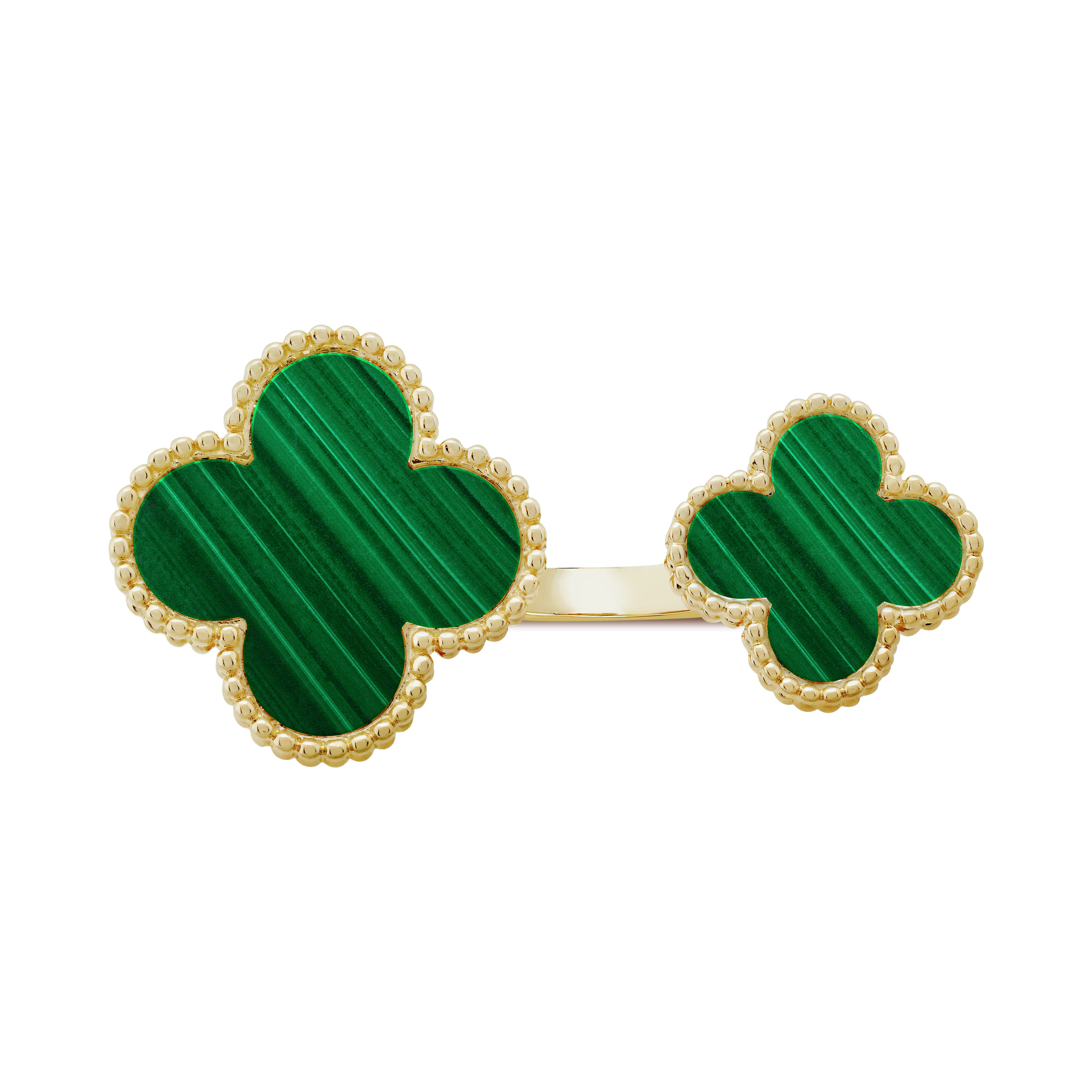 Roostick Magic Alhambra Malachite Clover Ring
