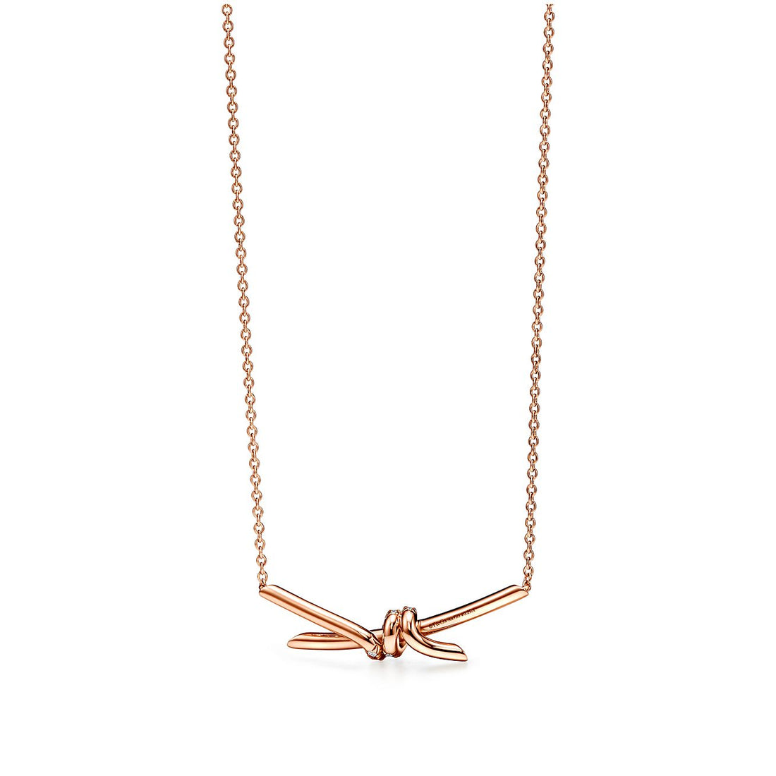 Roostick Knot Pendant Diamond Necklace