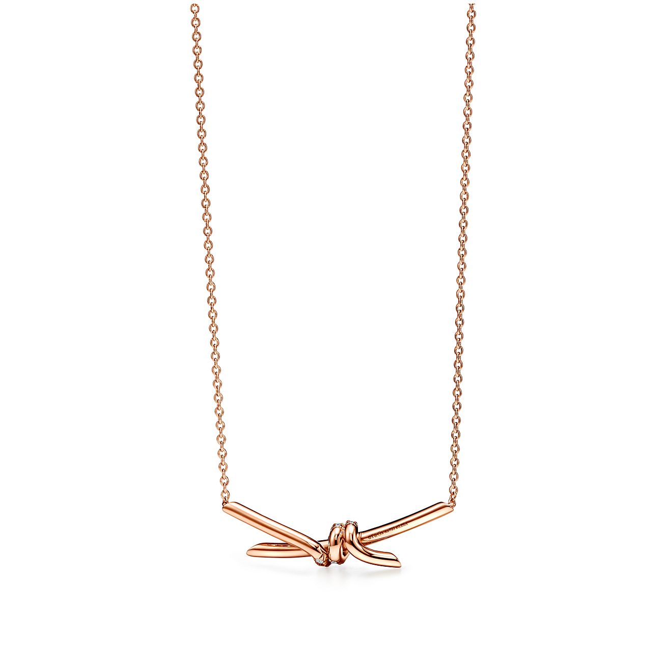 Roostick Knot Pendant Diamond Necklace