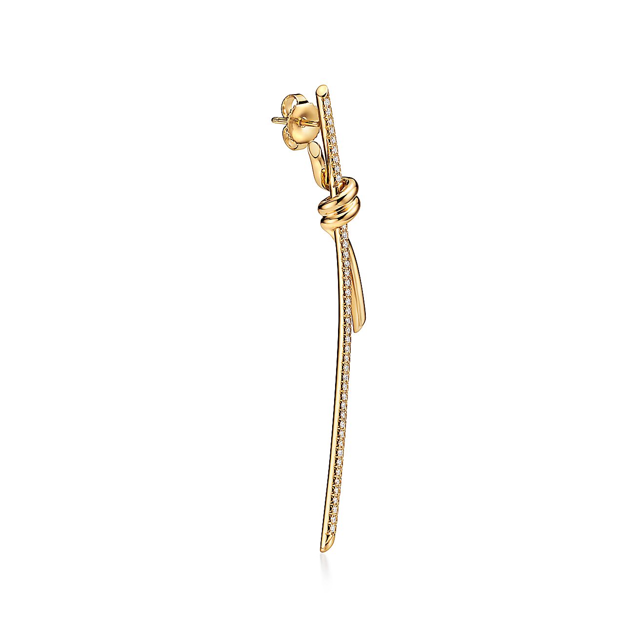Roostick Knot Drop Diamonds Earrings